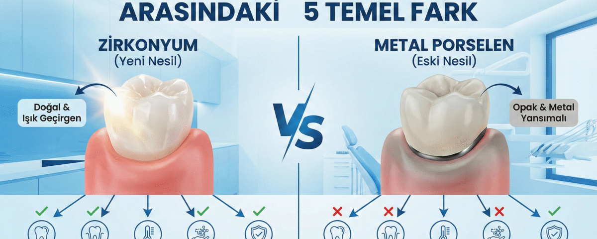 Zirkonyum ve Porselen Diş Arasındaki 5 Temel Fark