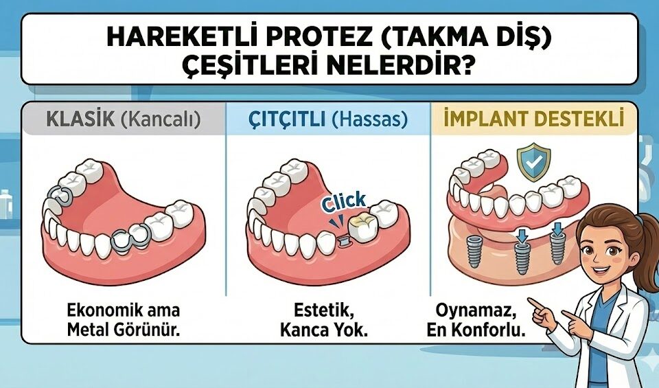 Hareketli Protez (Takma Diş) Çeşitleri Nelerdir