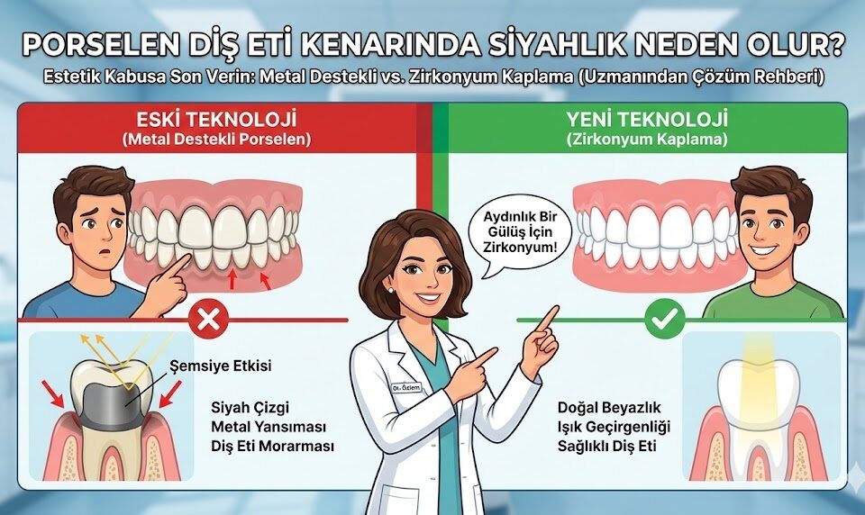 Porselen Diş Eti Kenarında Siyahlık Neden Olur