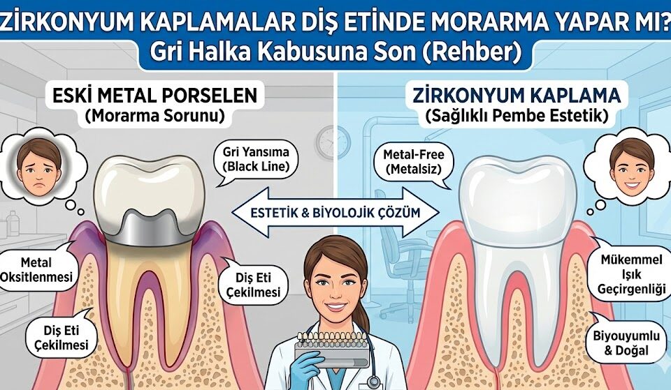 Zirkonyum Kaplamalar Diş Etinde Morarma Yapar mı