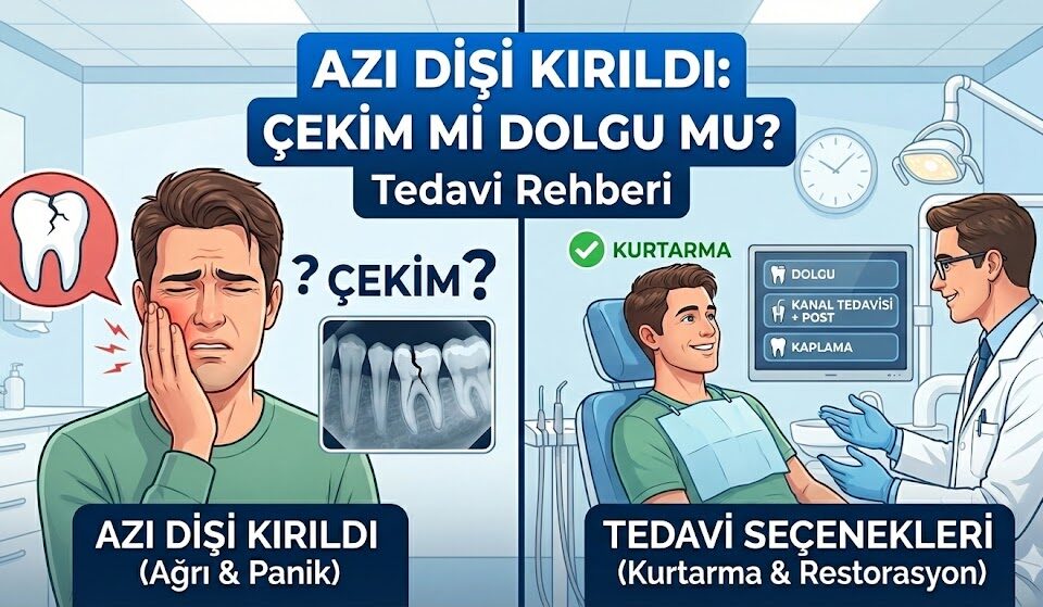 azı dişi kırıldı