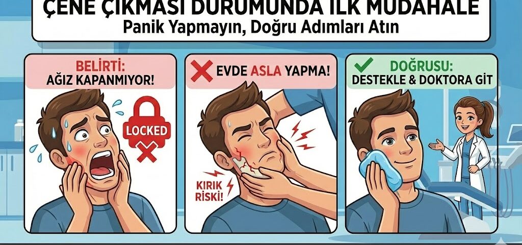 çene çıkması durumunda ilk müdahale