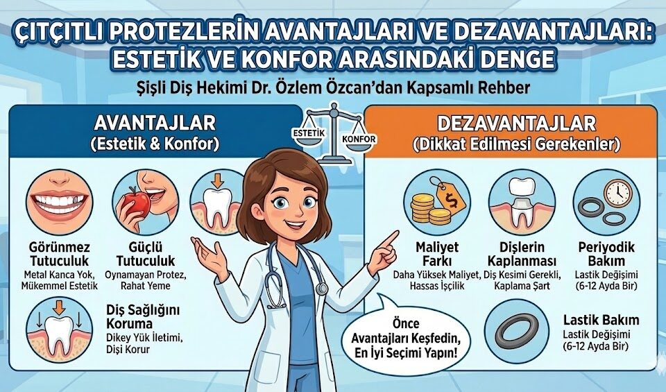 çıtçıtlı protezlerin avantajları ve dezavantajları nelerdir