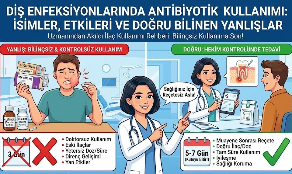 diş enfeksiyonu için antibiyotik kullanımı