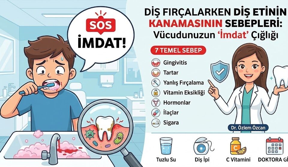 Diş Fırçalarken Diş Etinin Kanamasının Sebepleri
