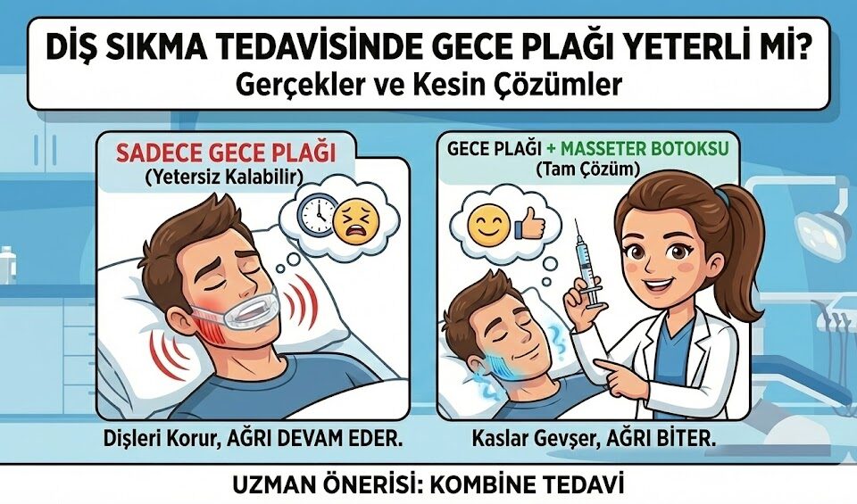 diş sıkma tedavisinde gece plağı yeterli mi