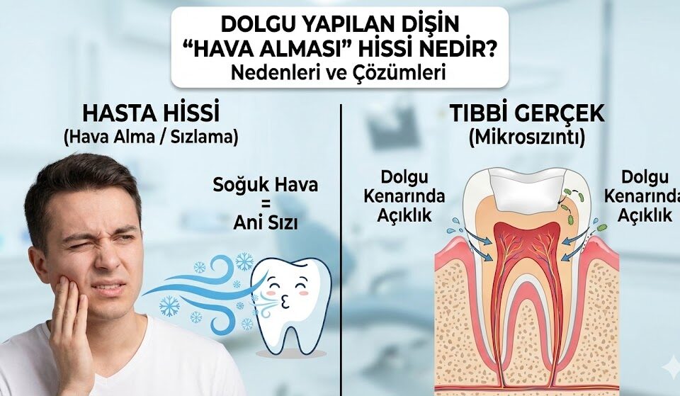 dolgu yapılan dişin hava alması