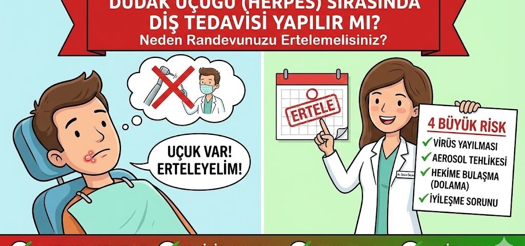 dudak uçuğu herpes sırasında diş tedavisi yapılır mı