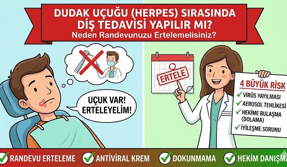 dudak uçuğu herpes sırasında diş tedavisi yapılır mı