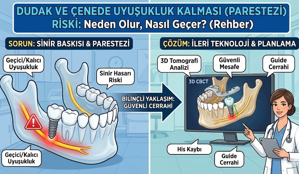 Dudak ve Çenede Uyuşukluk Kalması