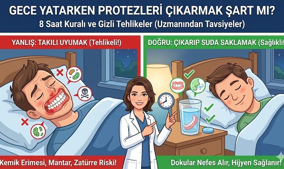 gece yatarken protezleri çıkarmak şart mı