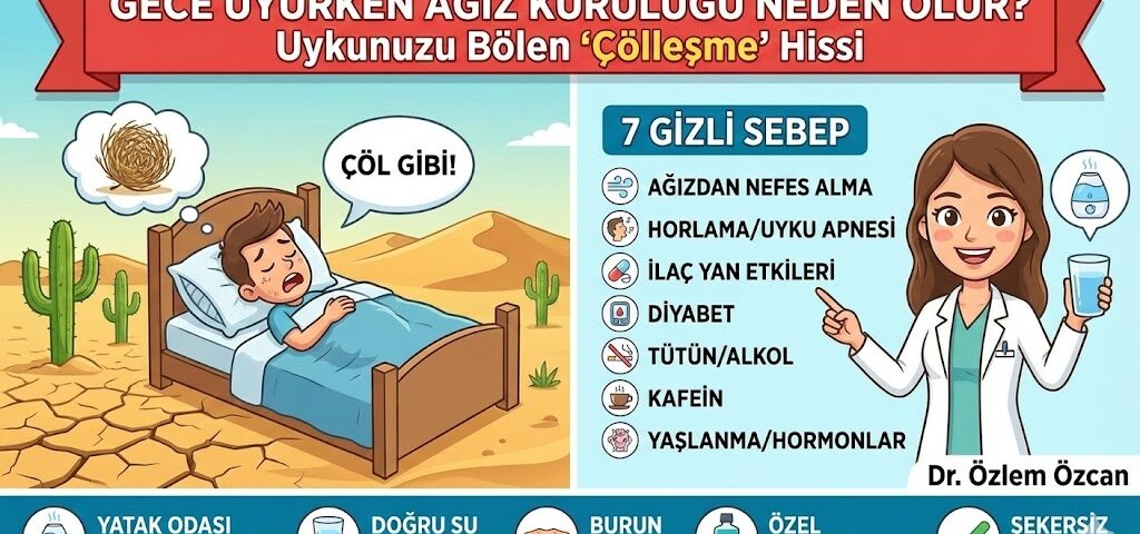 geceleri uyurken ağız kuruluğu neden olur