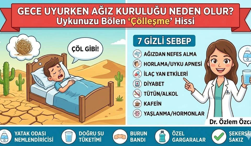 geceleri uyurken ağız kuruluğu neden olur