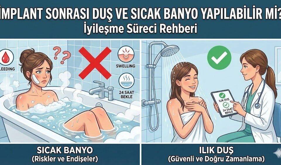 implant sonrası duş ve sıcak banyo