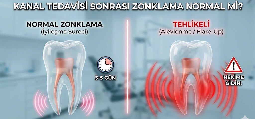 kanal tedavisi sonrası zonklama normal mi