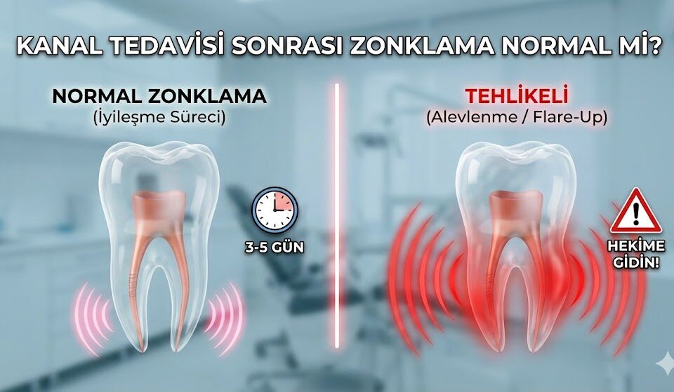 kanal tedavisi sonrası zonklama normal mi