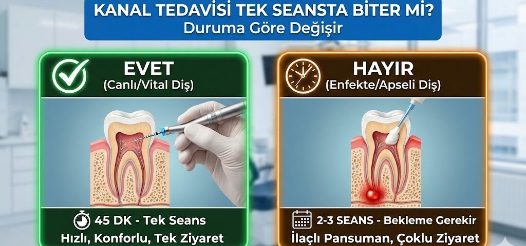 kanal tedavisi tek seansta biter mi