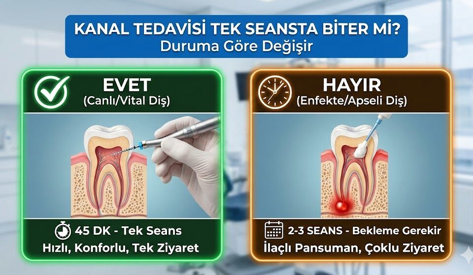 kanal tedavisi tek seansta biter mi