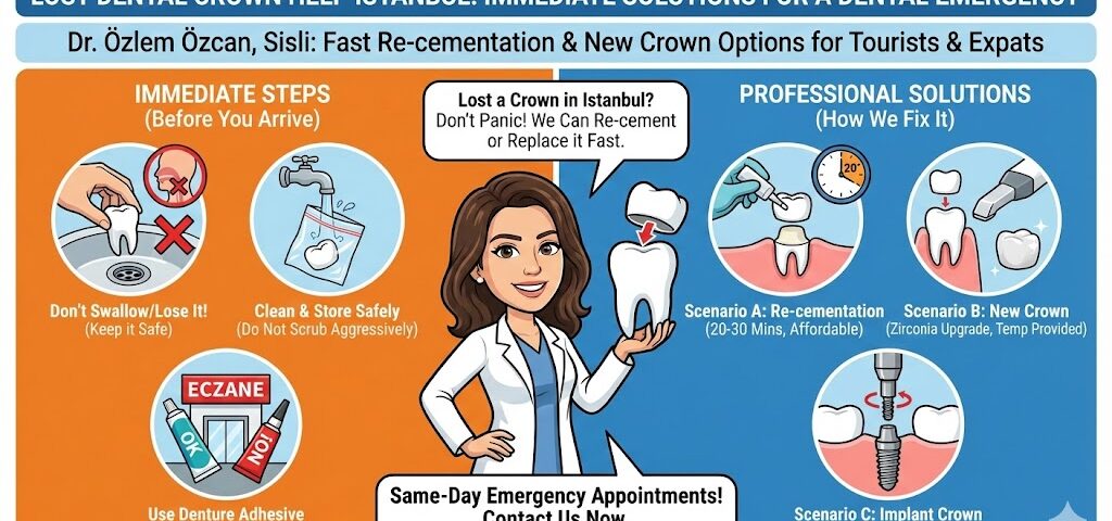 lost dental crown help istanbul