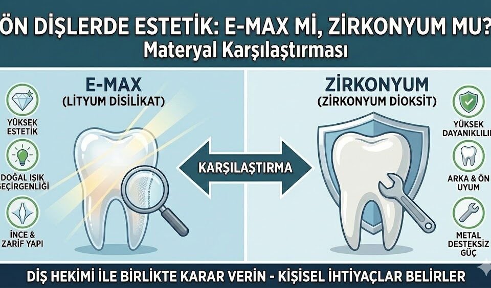 Ön Dişlerde Estetik İçin E-Max mi Zirkonyum mu
