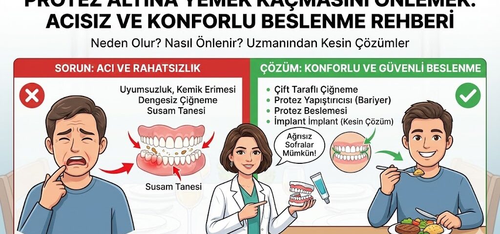 protez altına yemek kaçmasını önlemek için ipuçları
