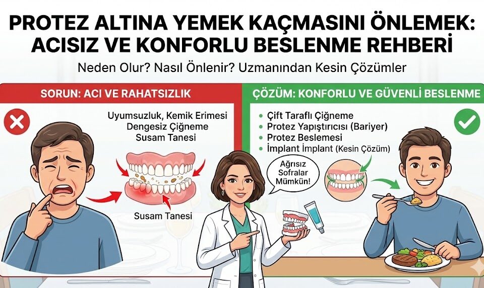 protez altına yemek kaçmasını önlemek için ipuçları