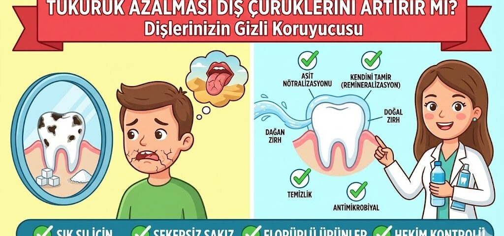 tükürük azalması diş çürüklerini artırır mı