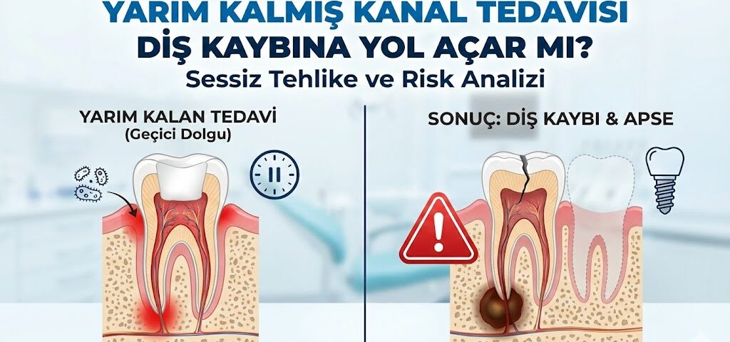 yarım kalmış kanal tedavisi diş kaybına yol açar mı