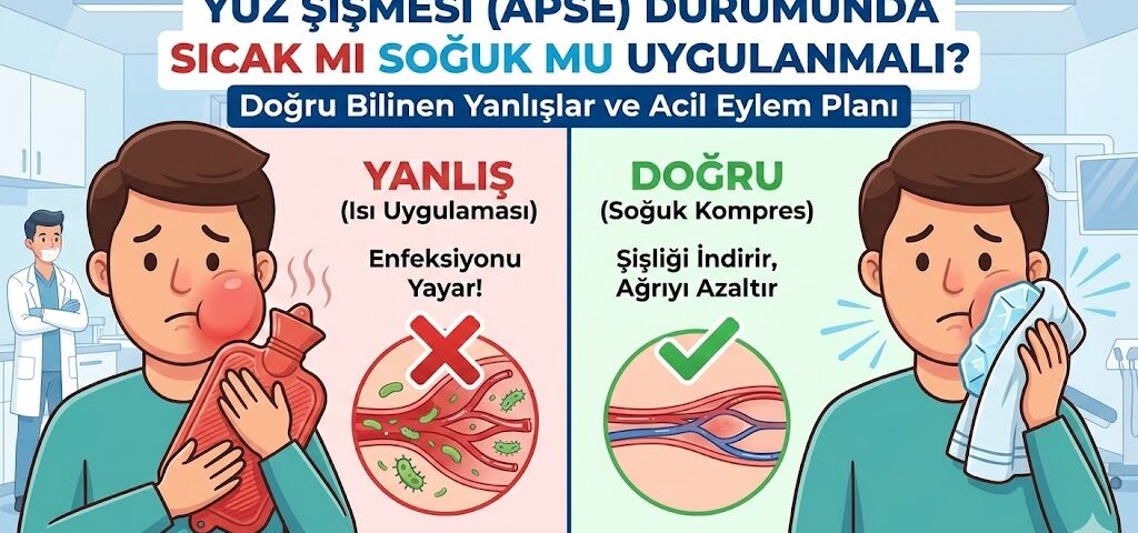 yüz şişmesi apse durumunda sıcak mı soğuk mu uygulanmalı