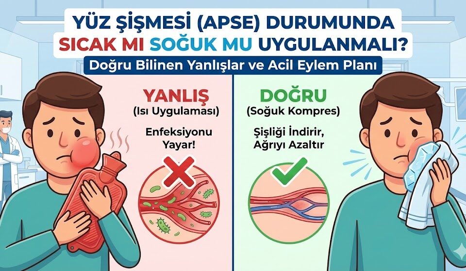 yüz şişmesi apse durumunda sıcak mı soğuk mu uygulanmalı