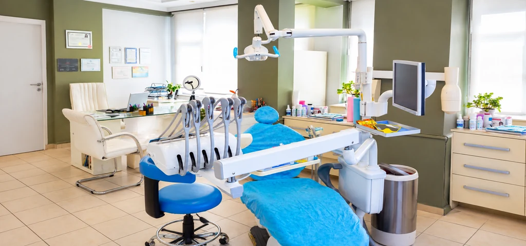 Modern treatment room used during denture appointments